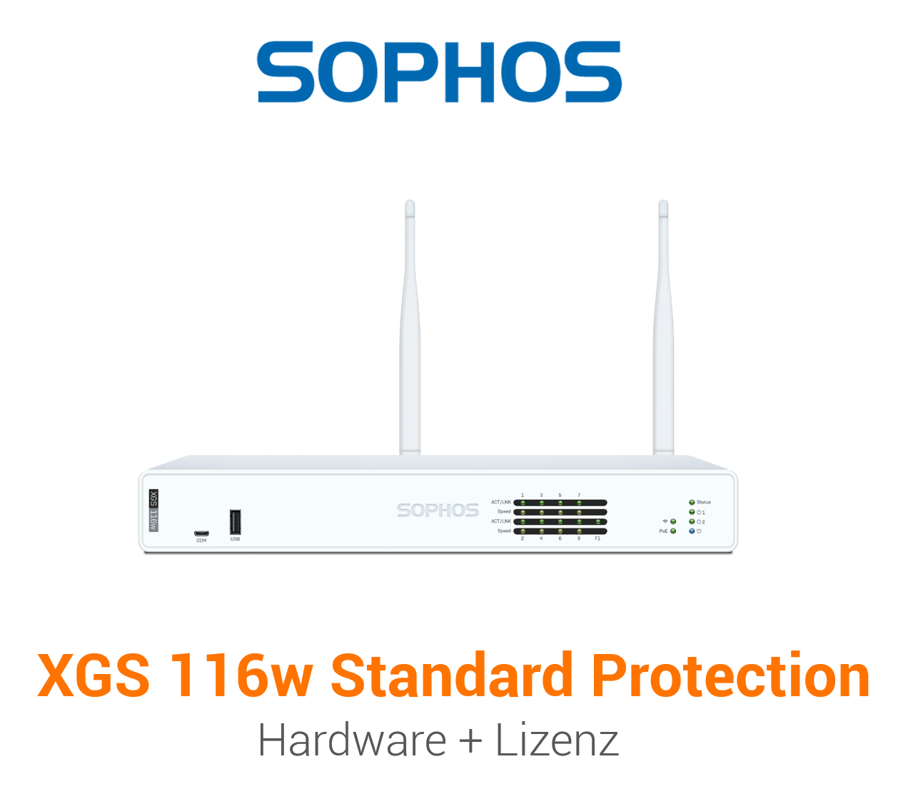 Sophos XGS 116w Firewall Hardware + Standard Protection Lizenz Vorderseite